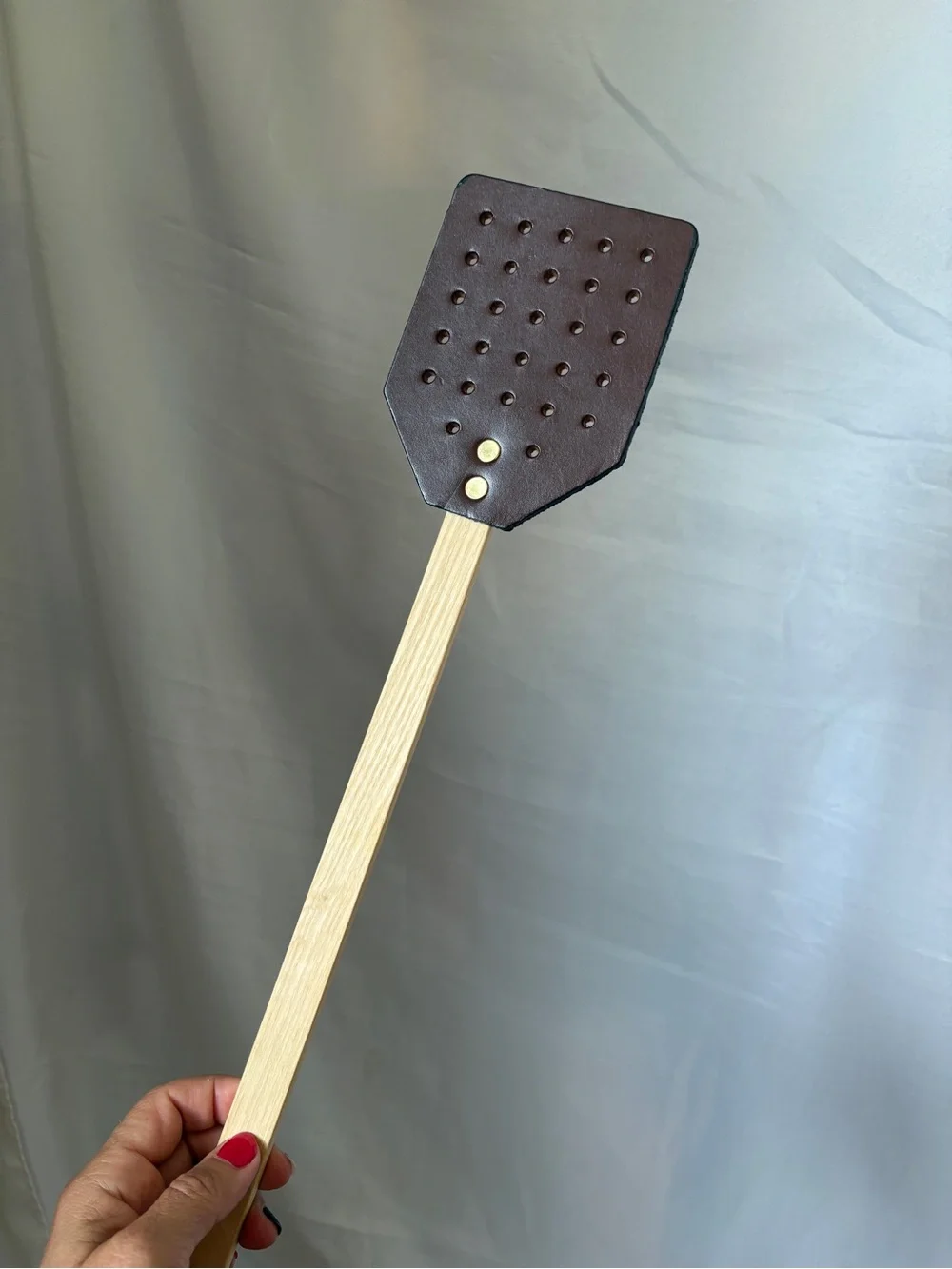Leather fly swatter